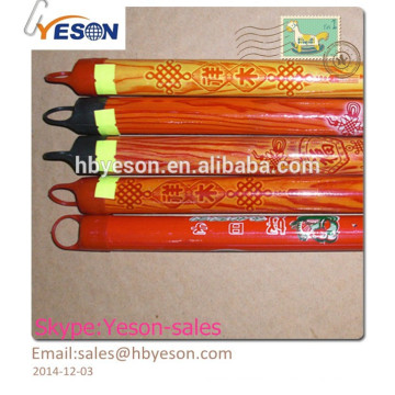 hebei yeson pvc coated wooden broom handle/mop rod